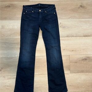 7 For All Mankind Blue Boot Cut Jeans Classic Style
